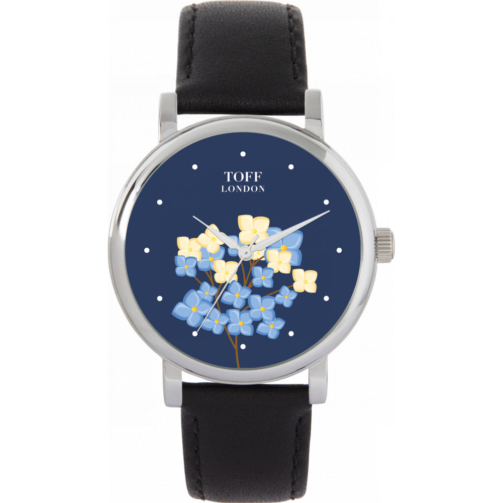 Ladies Blue Flower Bloom Watch