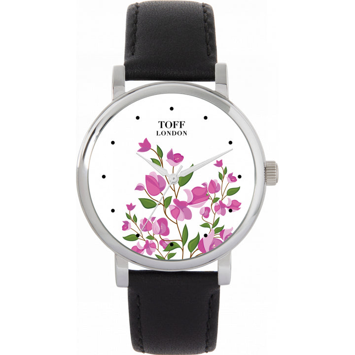 Ladies Purple Paperflower Flower Watch