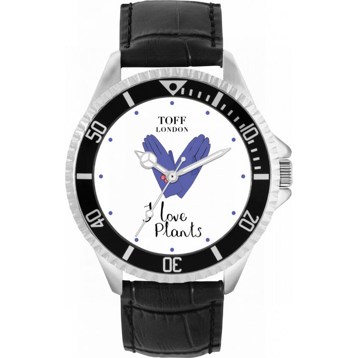 Mens I Love Plants Gloves Watch