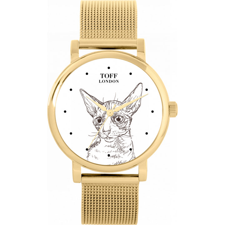 Ladies Cornish Rex Cat Head Watch