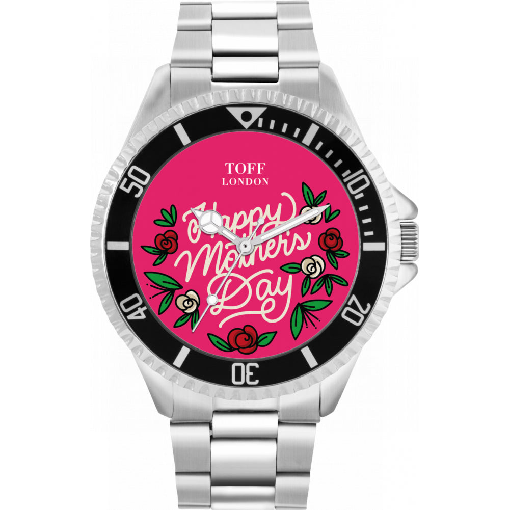 Mens Pink Happy Mothers Day Watch
