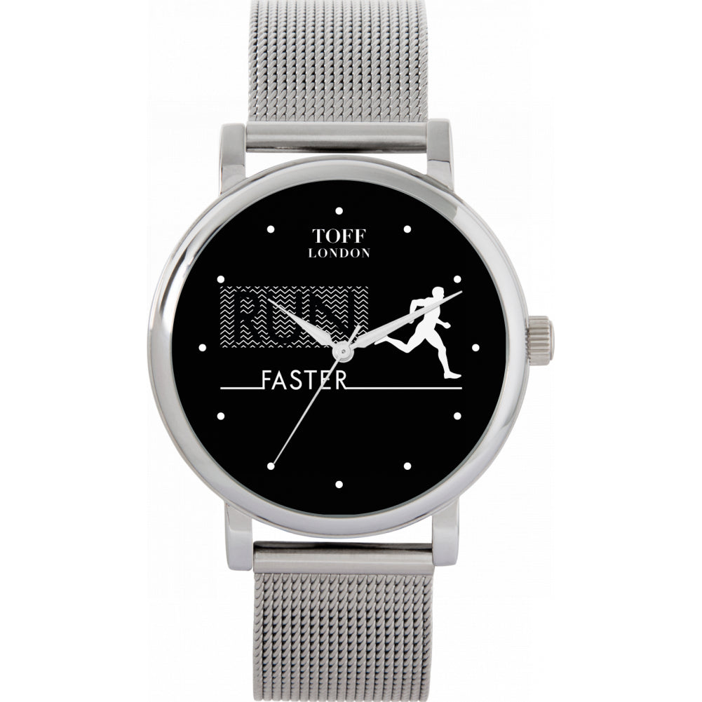 Ladies Black Run Faster Watch