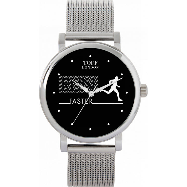Ladies Black Run Faster Watch
