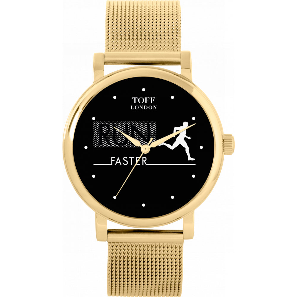Ladies Black Run Faster Watch
