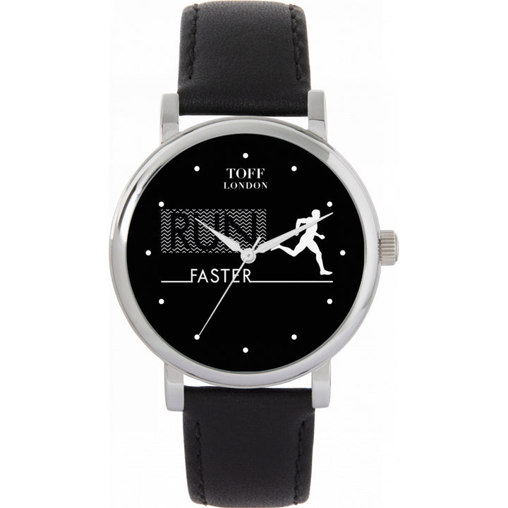 Ladies Black Run Faster Watch