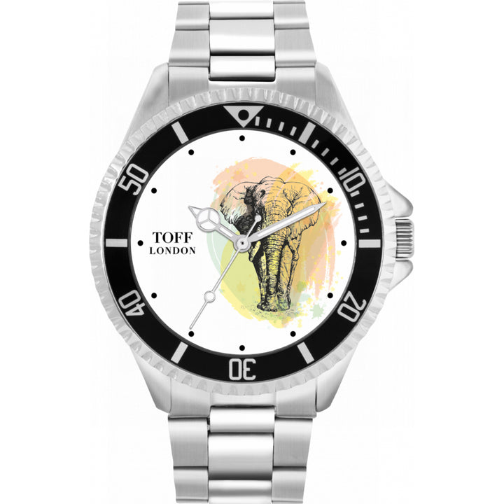 Mens Elephant Watercolour Watch