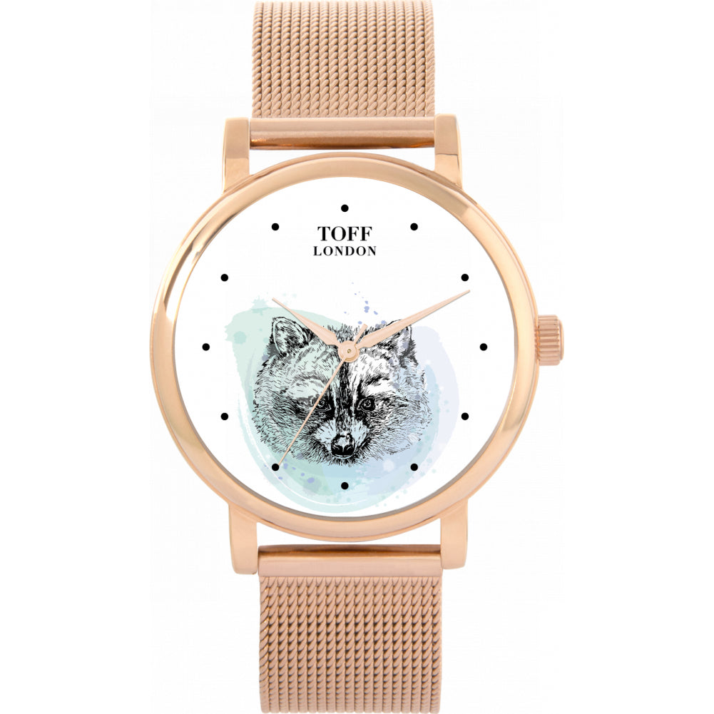 Ladies Raccoon Watercolour Watch