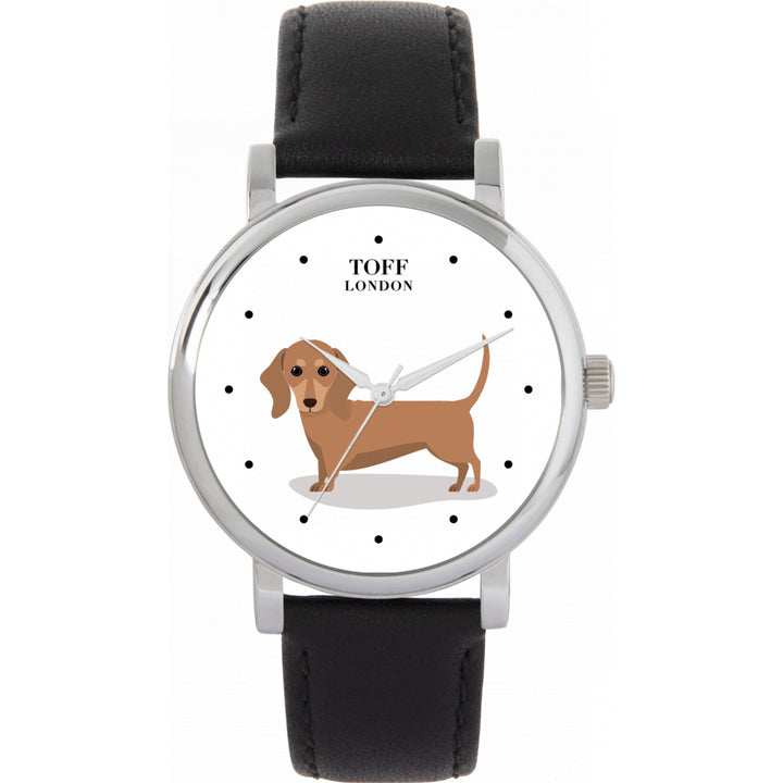 Ladies Dachshund Dog Watch (brown)