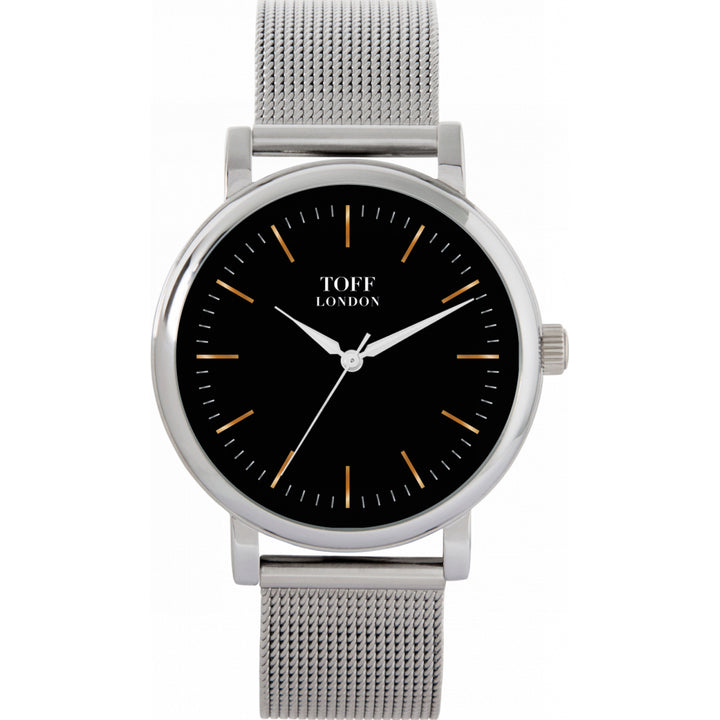 Ladies Traditional Black And Gold Batons Watch