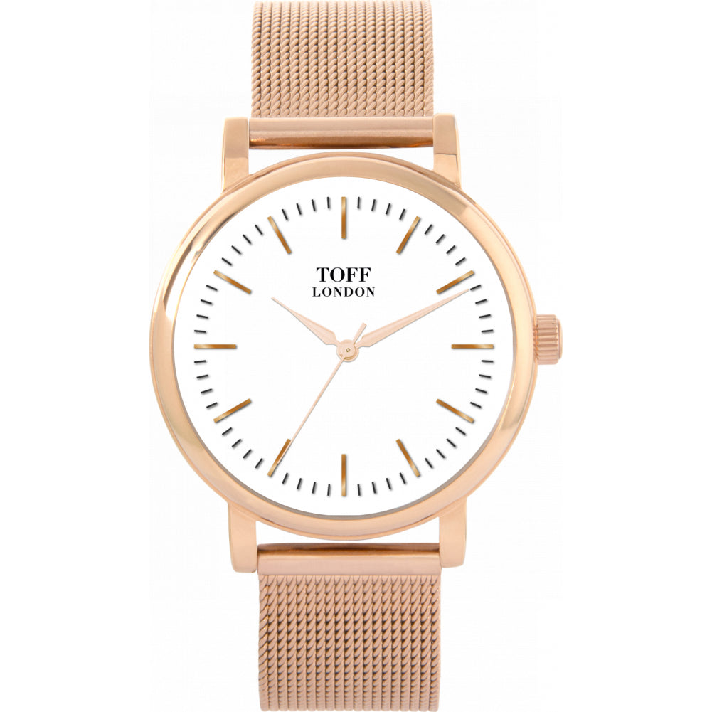 Ladies Traditional White And Gold Batons Watch