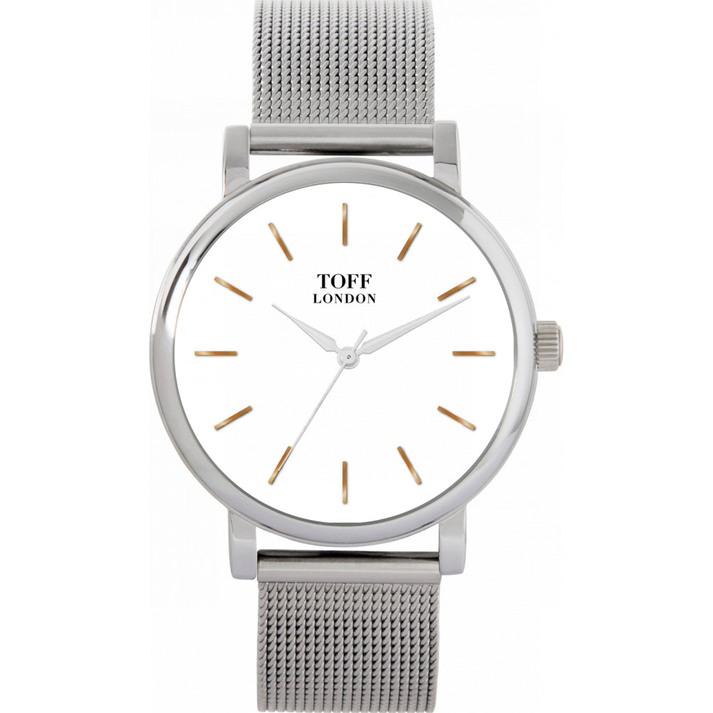 Ladies Traditional White And Gold Watch