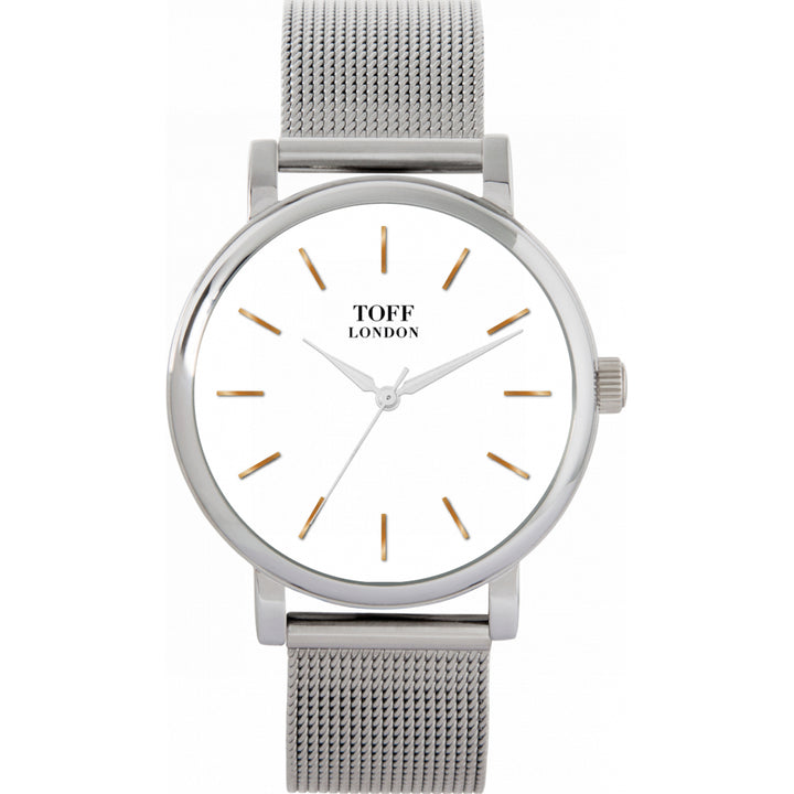 Ladies Traditional White And Gold Watch