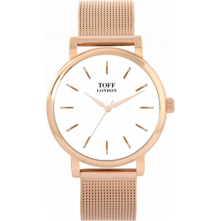 Ladies Traditional White And Gold Watch