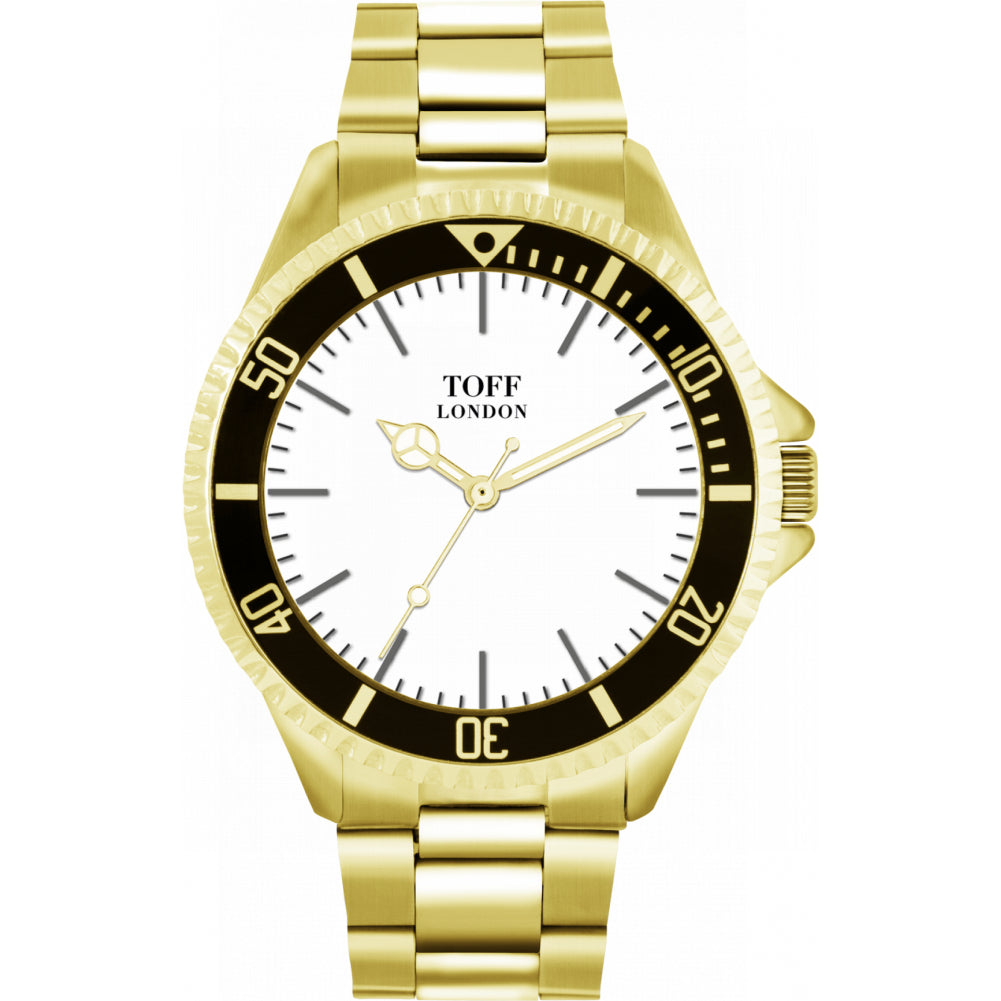 Mens Traditional White And Silver Batons Watch