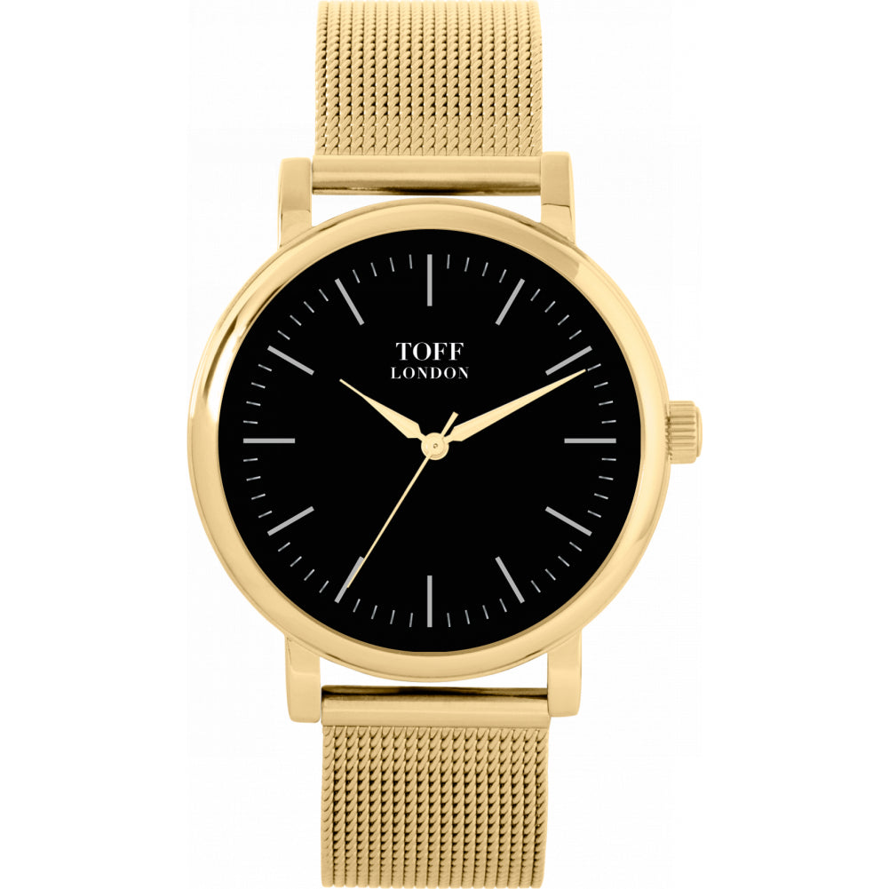 Ladies Traditional Black And Silver Batons Watch