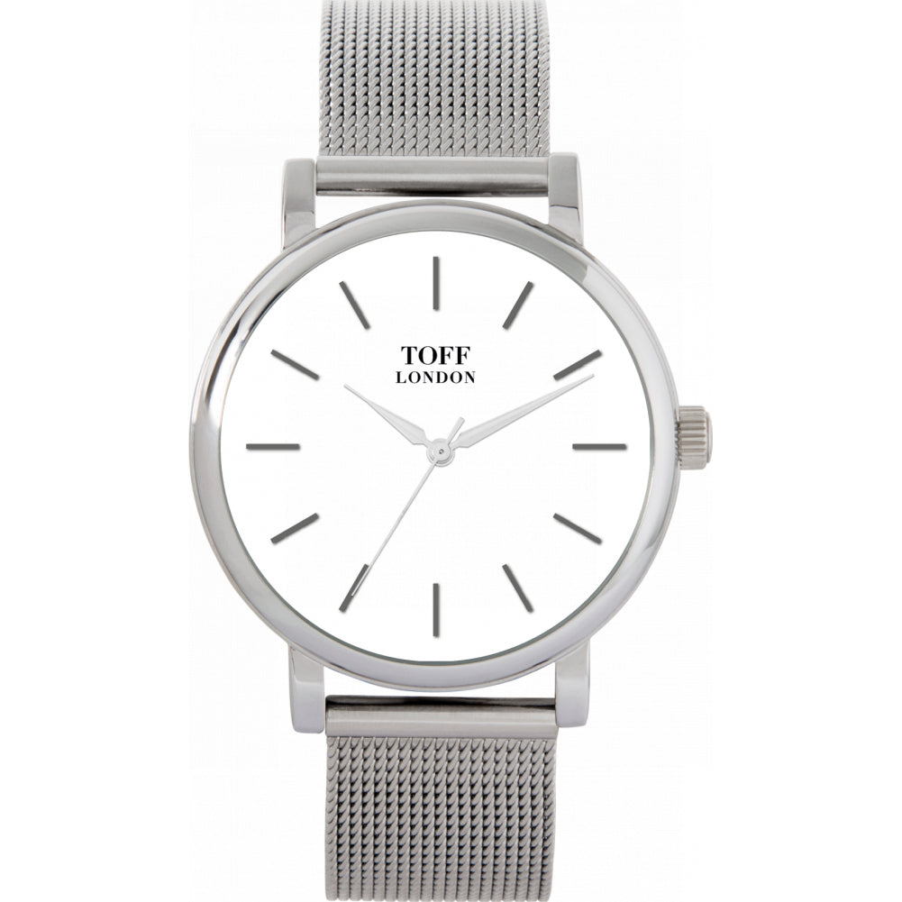 Ladies Traditional White And Silver Watch