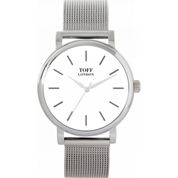 Ladies Traditional White And Silver Watch