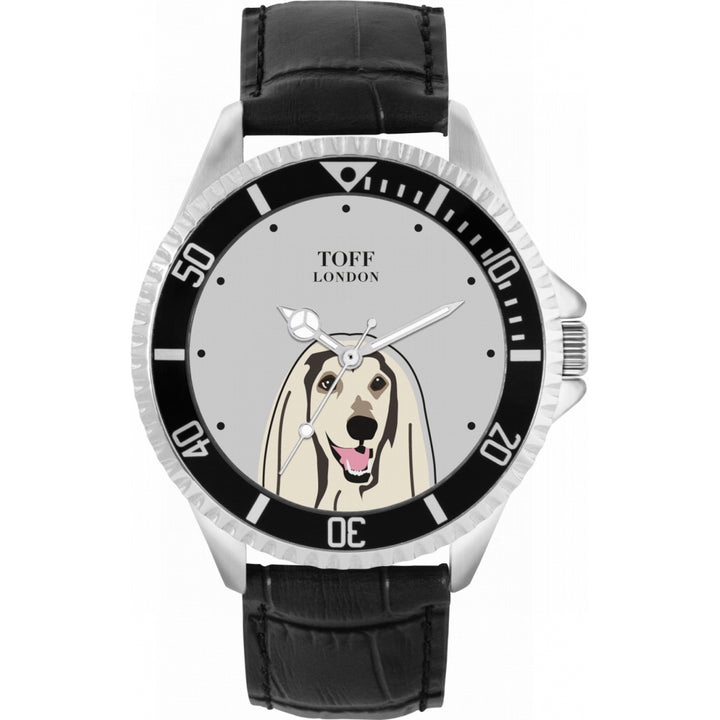 Mens Afghan Hound Dog Watch