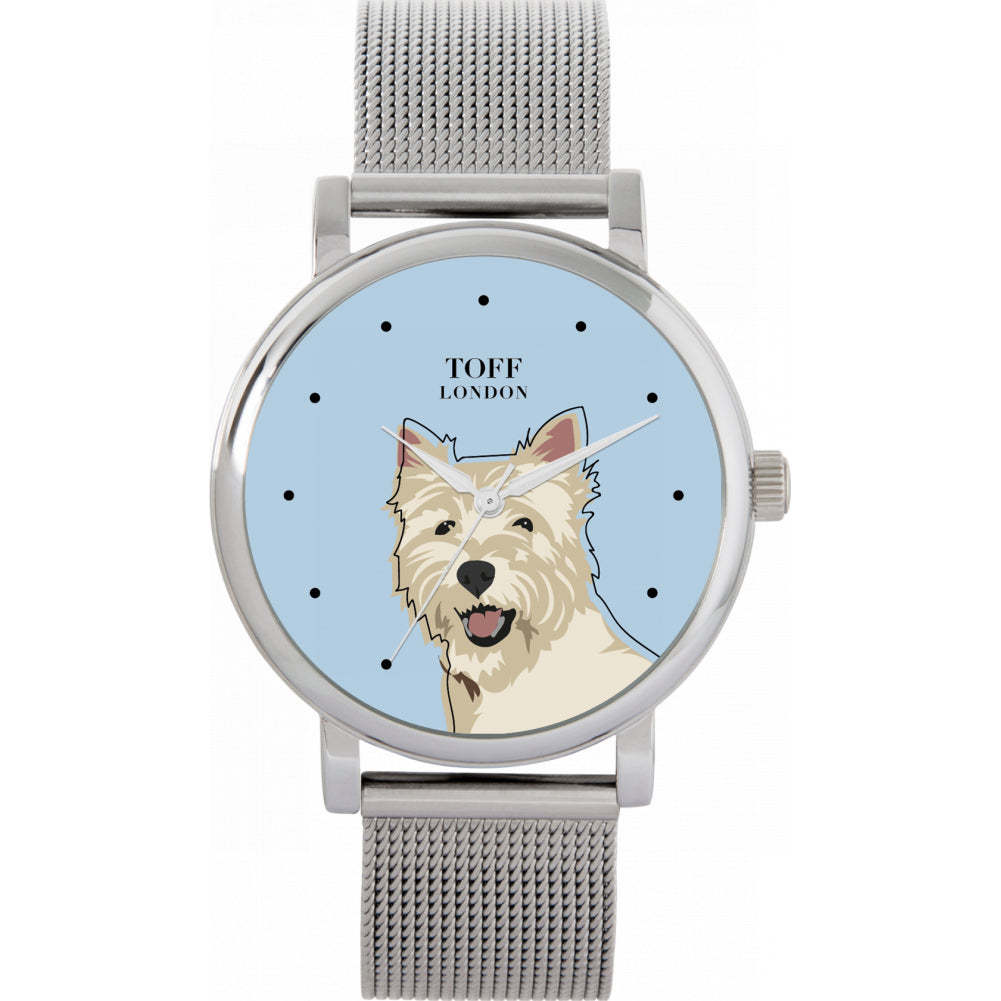 Ladies West Highland Terrier Dog Head Watch