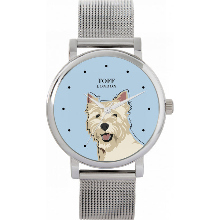 Ladies West Highland Terrier Dog Head Watch