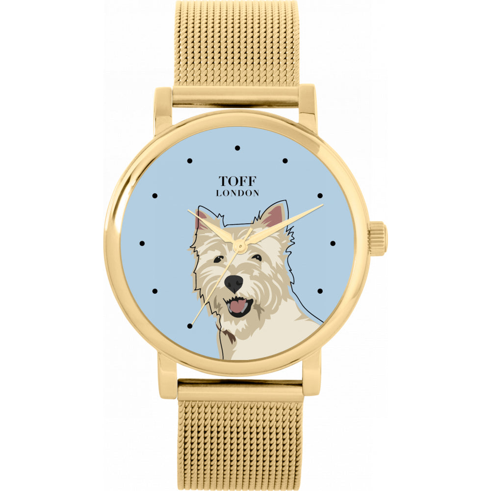 Ladies West Highland Terrier Dog Head Watch