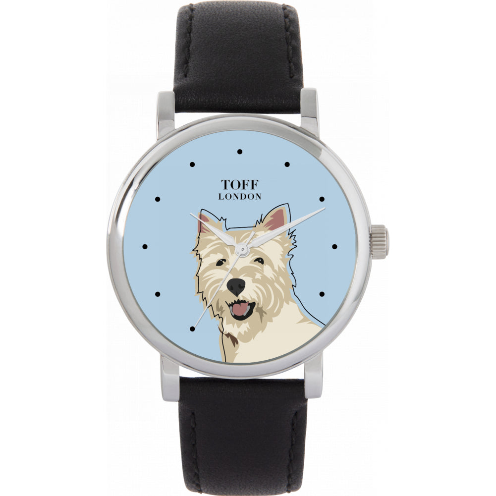 Ladies West Highland Terrier Dog Head Watch