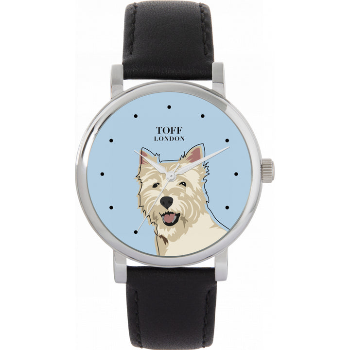 Ladies West Highland Terrier Dog Head Watch