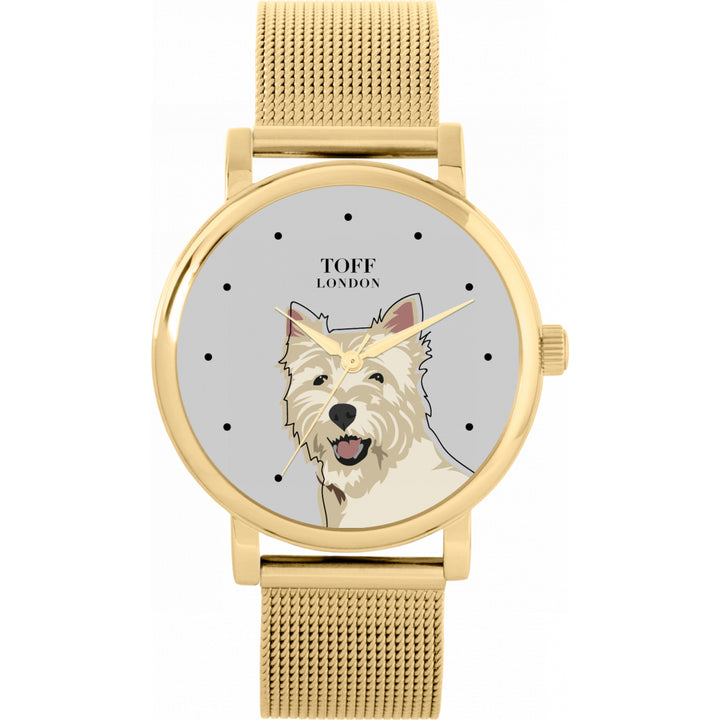 Ladies West Highland Terrier Dog Head Watch