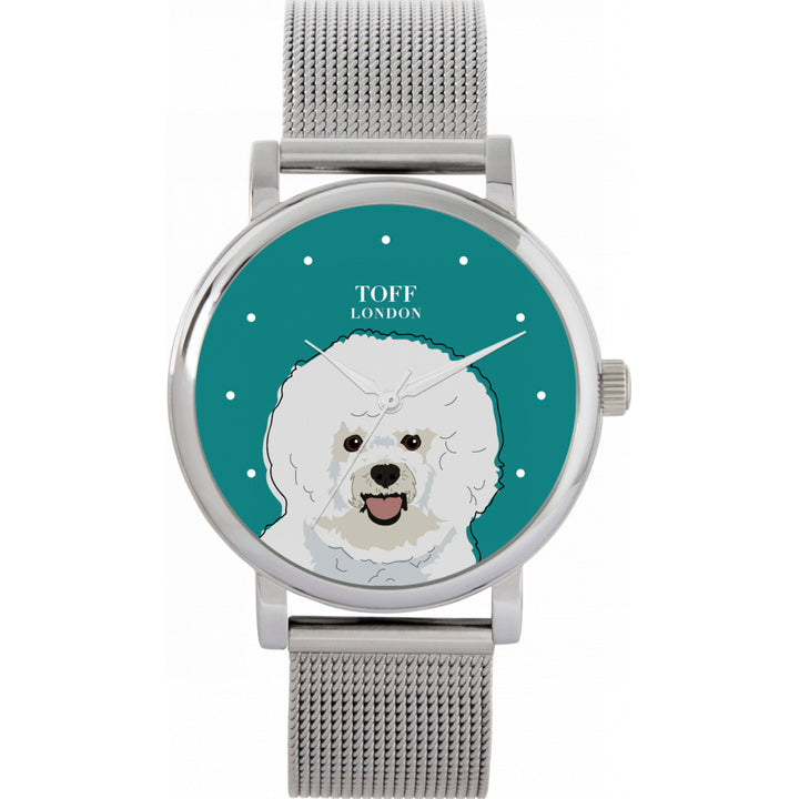 Ladies Bichon Frise Dog Head Watch