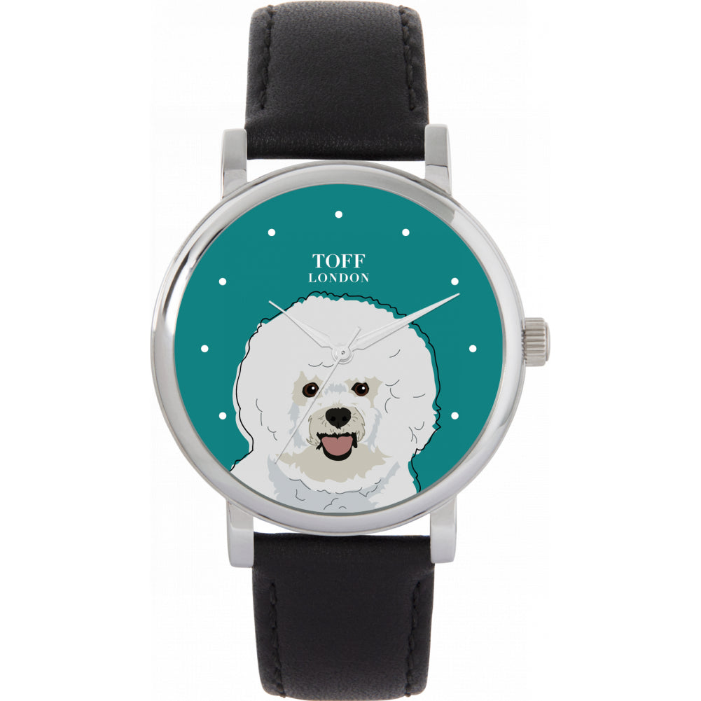 Ladies Bichon Frise Dog Head Watch