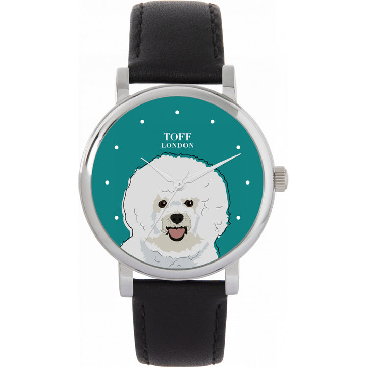 Ladies Bichon Frise Dog Head Watch