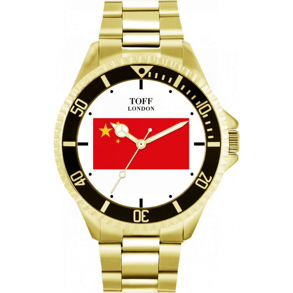 Mens China Flag Watch