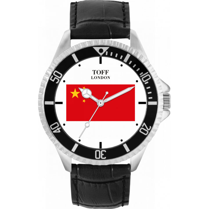 Mens China Flag Watch
