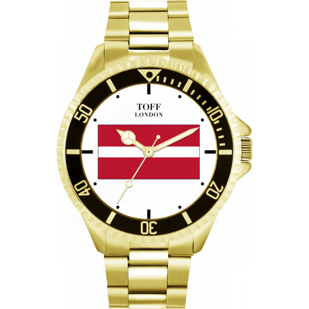 Mens Latvia Flag Watch