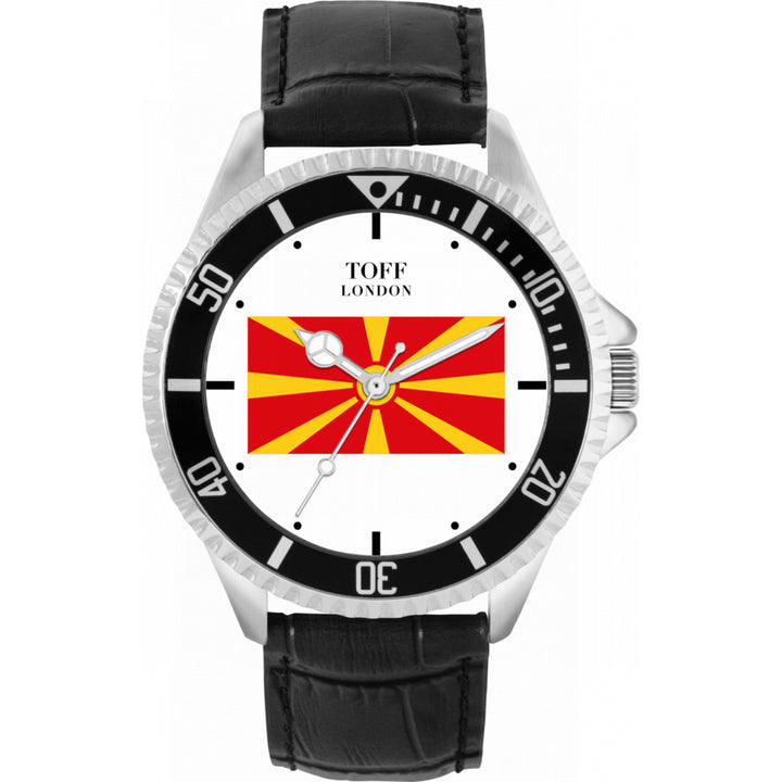 Mens North Macedonia Flag Watch