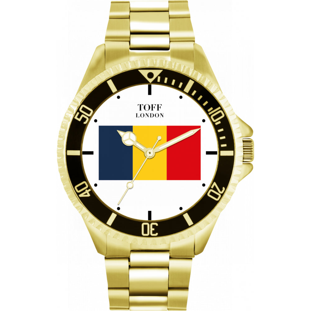 Mens Romania Flag Watch