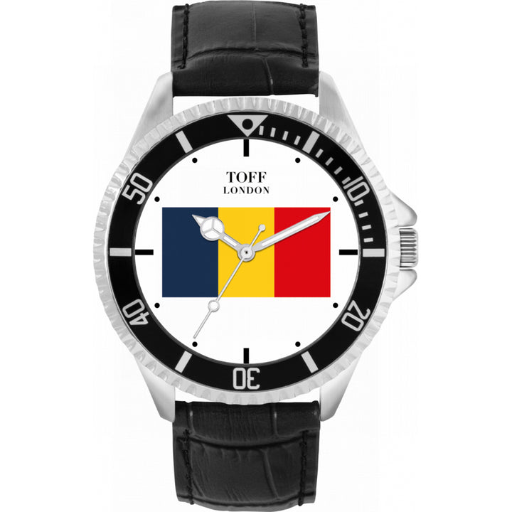 Mens Romania Flag Watch