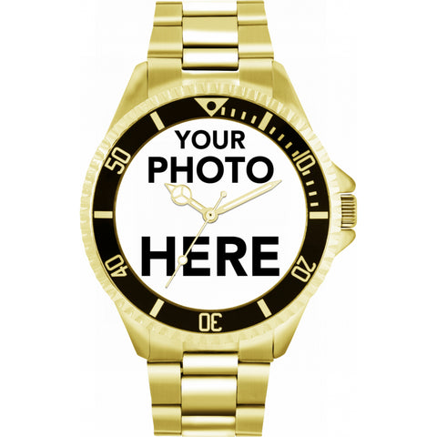 Mens Personalised Photo Gift Watch