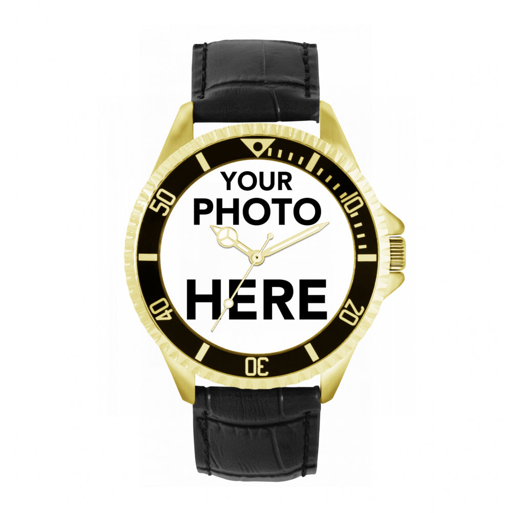 Mens Personalised Photo Gift Watch