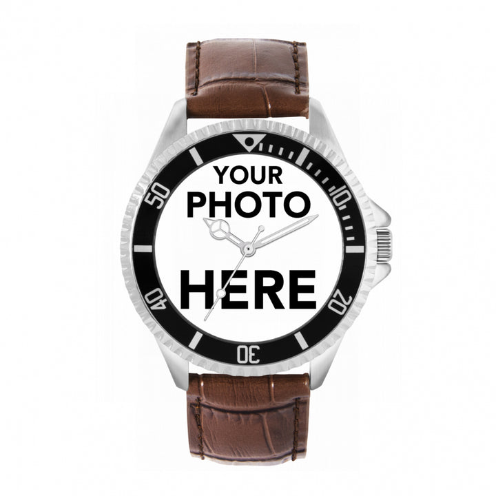 Mens Personalised Photo Gift Watch