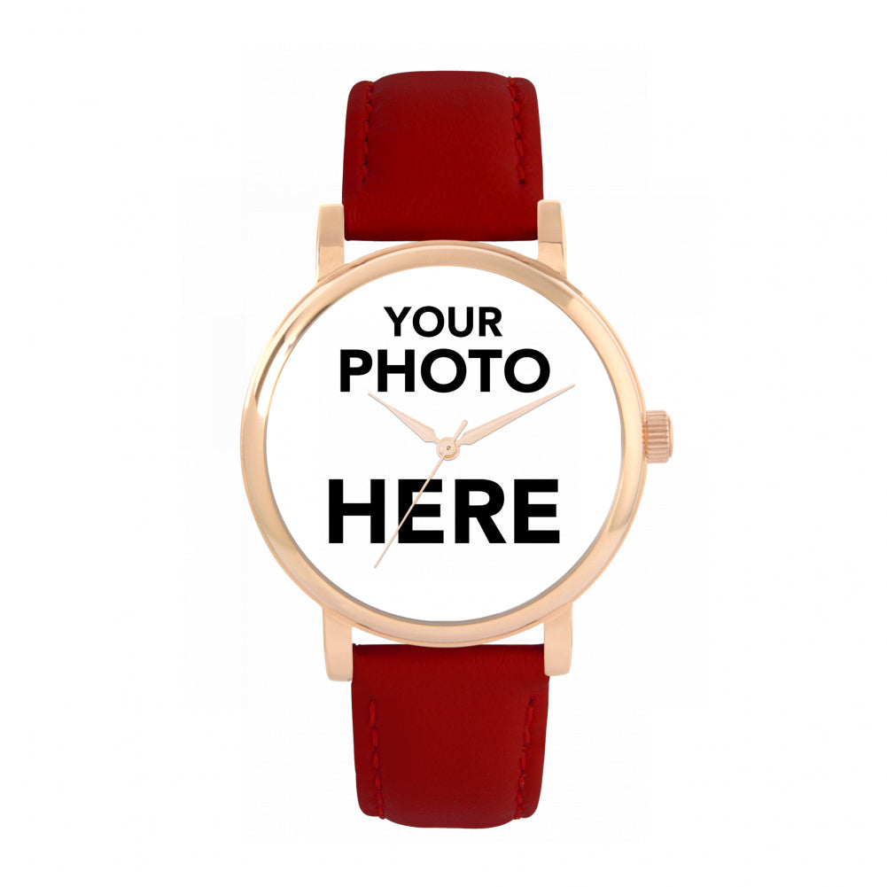 Ladies Personalised Photo Engraved Gift Watch