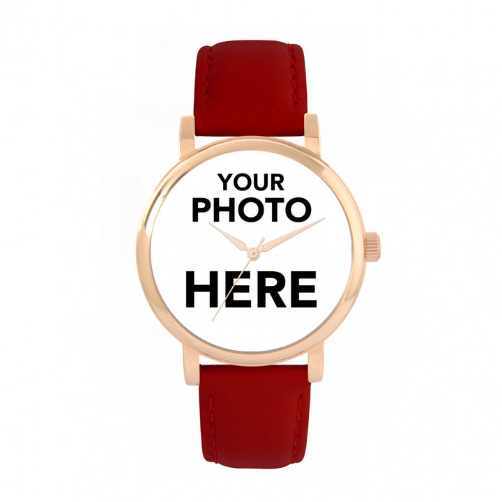 Ladies Personalised Photo Engraved Gift Watch