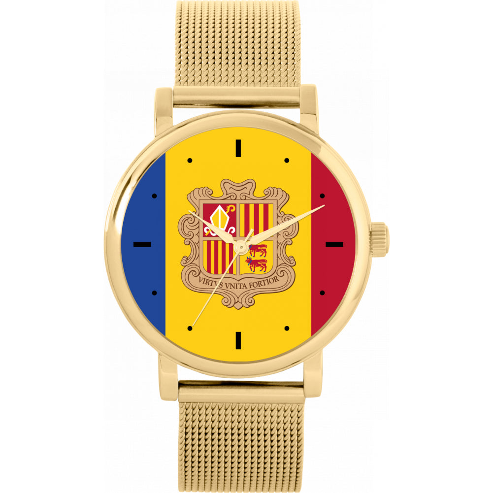 Ladies Andorra Flag Watch