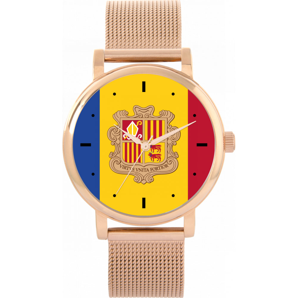 Ladies Andorra Flag Watch