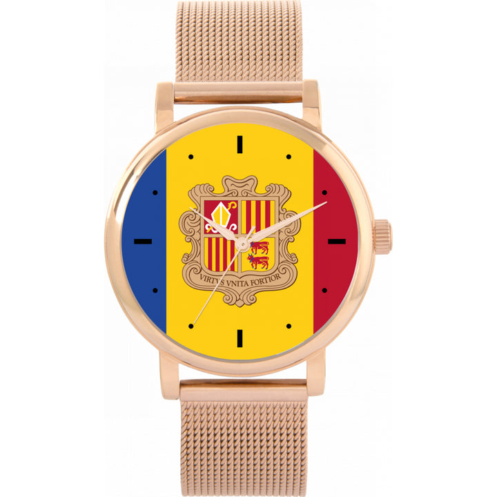 Ladies Andorra Flag Watch