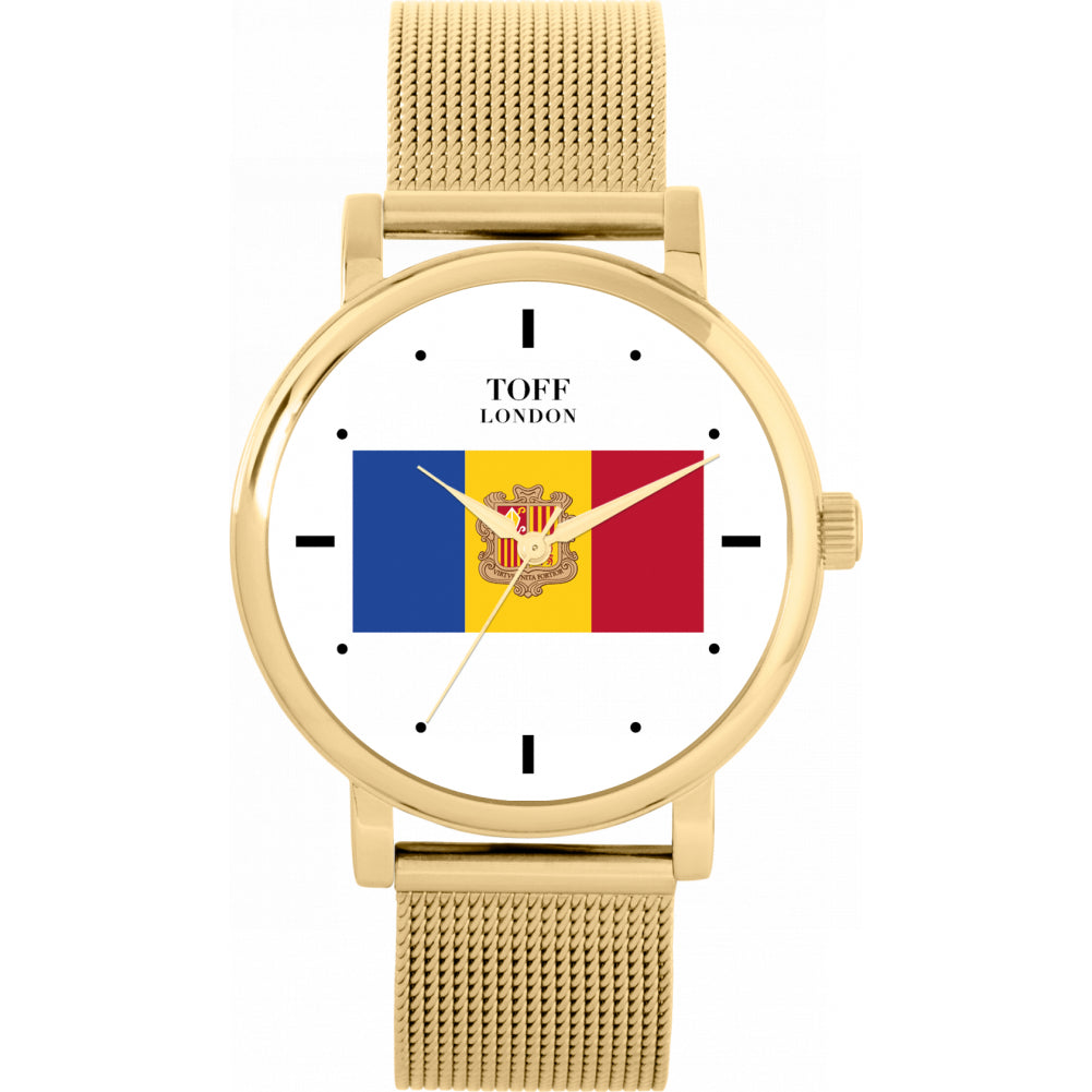 Ladies Andorra Flag Watch