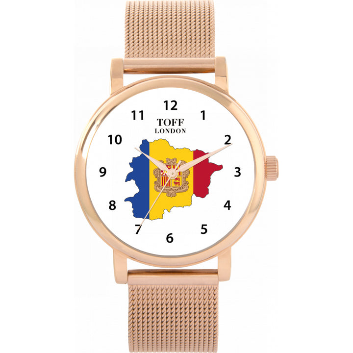 Ladies Andorra Flag Watch