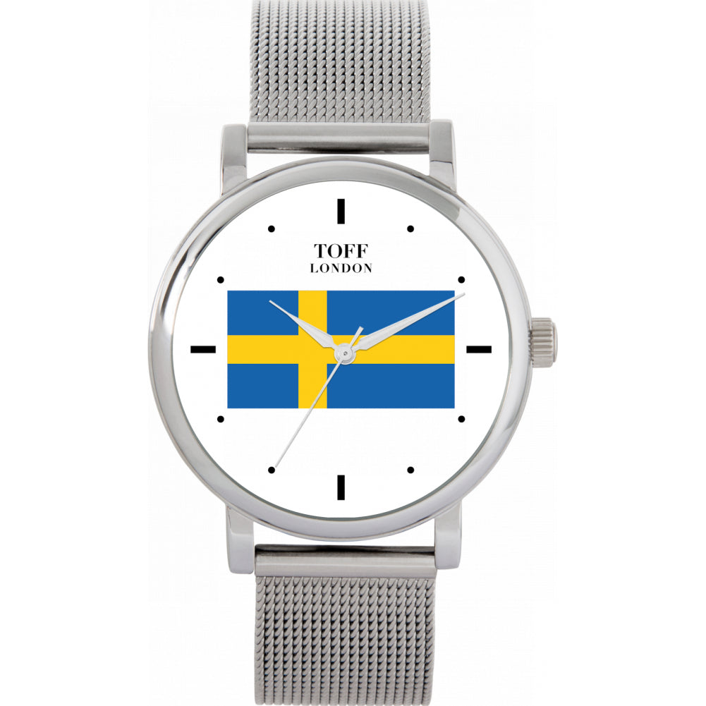 Ladies Sweden Flag Watch