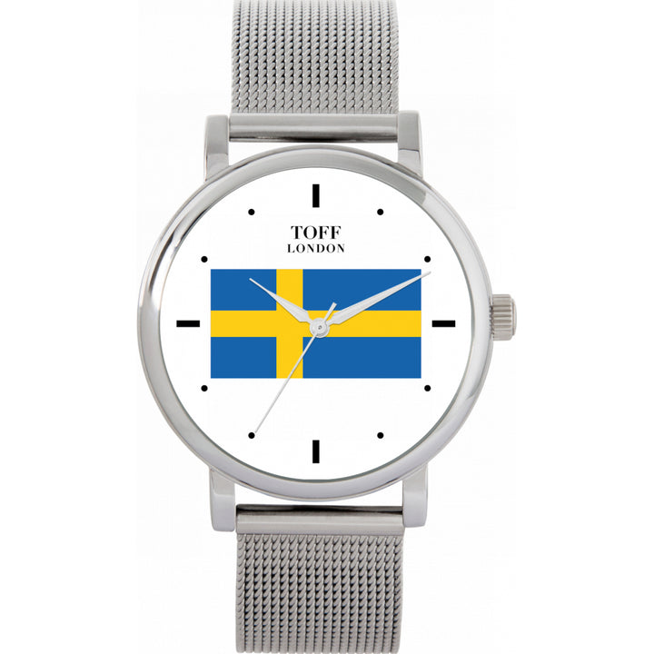 Ladies Sweden Flag Watch