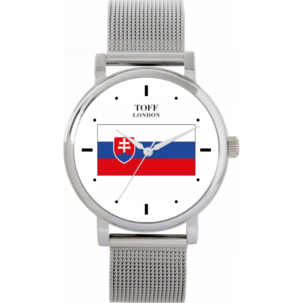 Ladies Slovakia Flag Watch